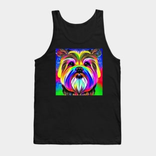 Rainbow psychedelic Shih tzu neon Tank Top